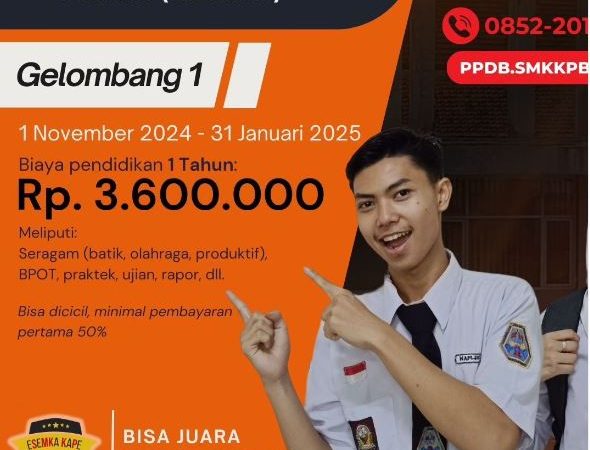 SMK KP Baleendah membuka PPDB 2025 pada tanggal 1 November 2024,